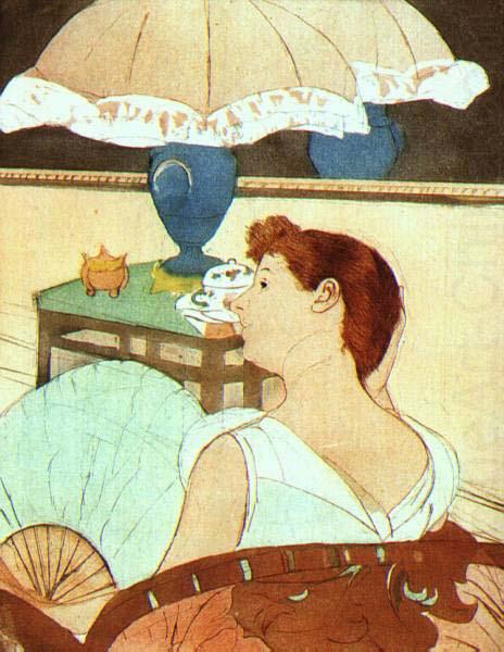 The Lamp, Mary Cassatt